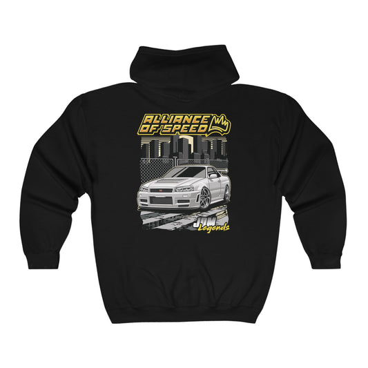 Nissan GTR Zip Up Hoodie - JDM Legends