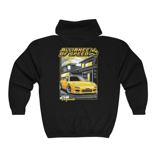 Sudadera con capucha y cremallera RX-7 - JDM Legends