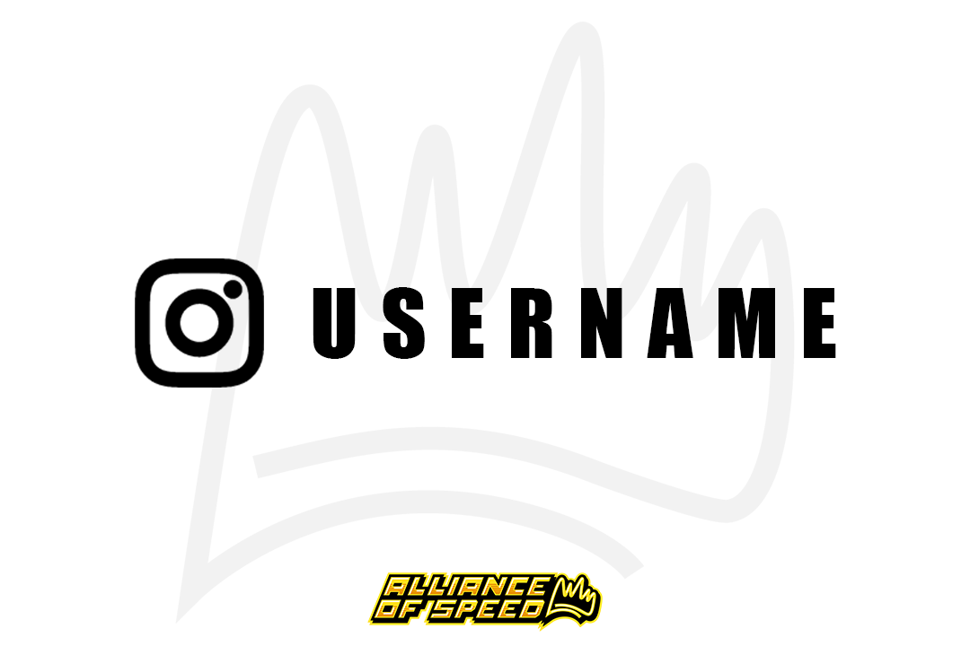 Calcomanía personalizada con nombre de usuario de Instagram