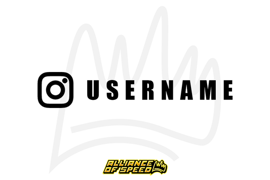 Custom Instagram Username Decal