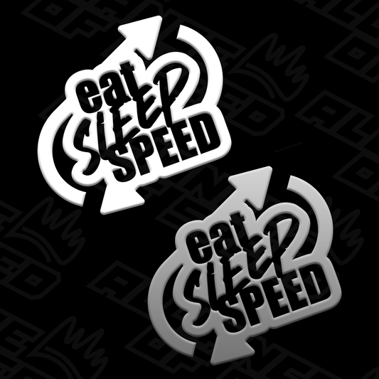 EAT SLEEP SPEED REPEAT Sticker